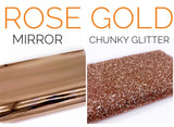Rose Gold - Mirror Faux Leather
