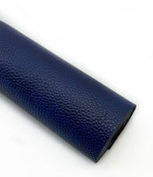 Navy Litchi Faux Leather Roll