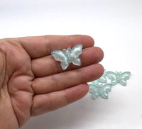Glitter Resin Butterfly flatback Embellishments - 5pcs