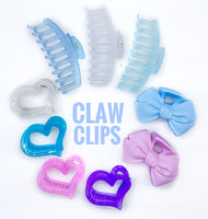 Jelly Heart shaped claw clips - 2pcs
