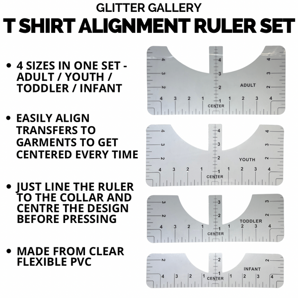 T Shirt Alignment Ruler Set