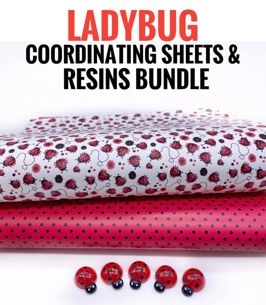 Ladybug sheets & Matching Embellishments BUNDLE