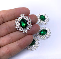 CLEARANCE! Were $4.95/ Now $3.20 - Fancy Oval shape Filigree Flatbacks 5pcs.