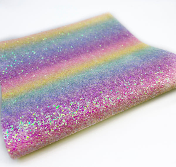 Pastel Rainbow Chunky Glitter Roll