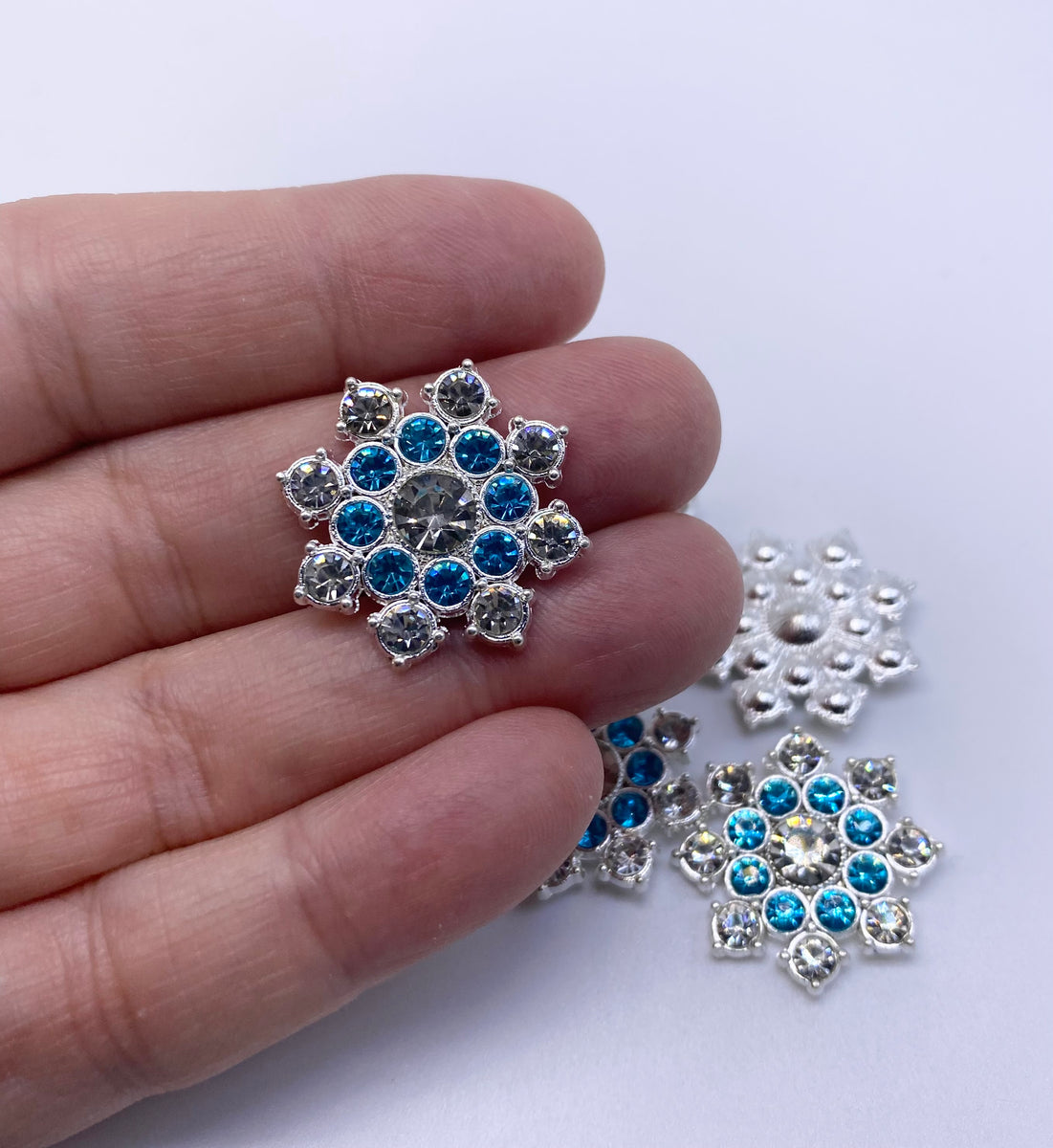 Premium Rhinestone Snowflakes - 5pcs – www.glittergallery.com.au