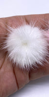 White Minky Pom Pom (Bunny Tails) - 4cm