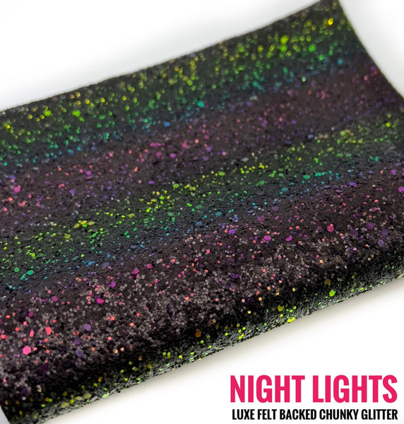 Night Lights - Luxe Felt Backed Chunky Glitter