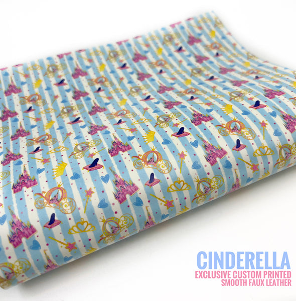 Cinderella - Exclusive Custom Printed Smooth Faux Leather