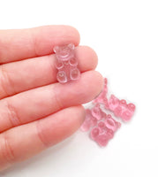 Jelly Mini Teddy Bear (Gummi Bear) Resin Embellishments - 5pcs